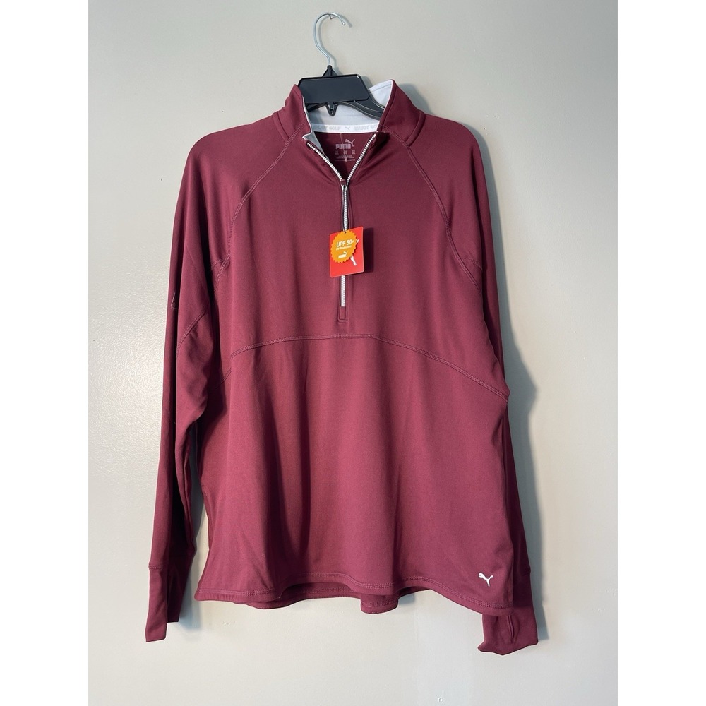 PUMA Golf Women's Gamer 1/4 Zip Pullover Sz 2XL Red NWT